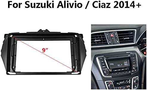 Painel de rádio de carro de 9 polegadas para Suzuki Alivio/CIAZ 2015 Estrutura de traço estéreo