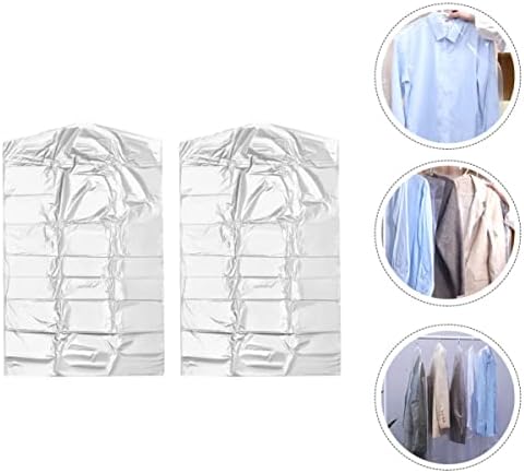 Roupas para homens de cabilock 120pcs pendurados armazenamento transparente clo bolsas, limpador, branco e camisas transparentes