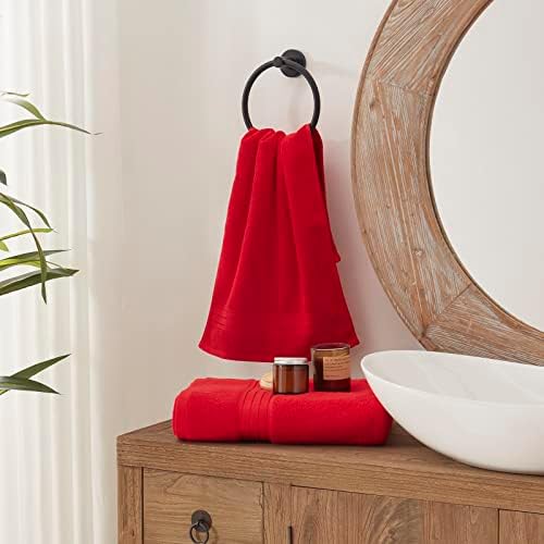 Toalhas de banho vermelho Cozyart Conjunto para banheiro absorvente macio