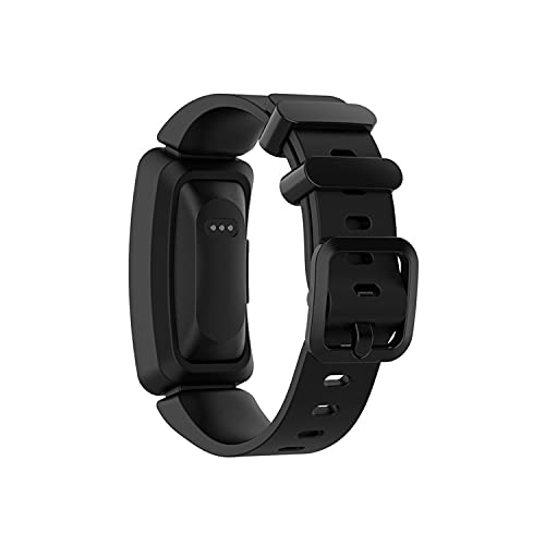 3pcs Eieuuk Watch Bands Compatível com Fitbit Ace 2 Tracker For Kids Soft Silicone Sport Pulseiras Acessório Substituição para Fitbit Ace 2 meninos meninas, preto e azul e cinza