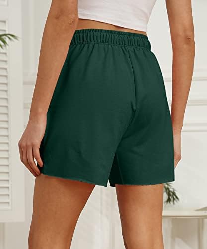 Surfras de suor de mulheres automóveis casuais shorts de cintura alta lounge atléticos shorts de cordão confortável com