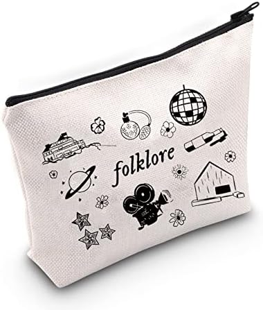 Tobgb Gifts for Fan Album Inspirado Zipper Makeup Bolsa Bag Singer Gifts Music Idea Music Cosmetic Bag