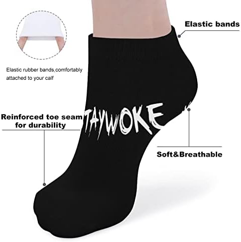 Staywoke 5 pares engraçados correndo tornozelo meias atléticas não-show meias amortecidas para homens mulheres
