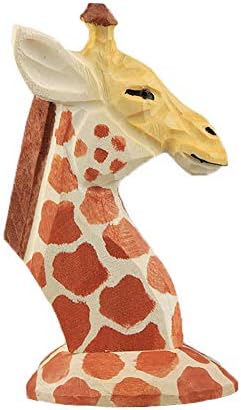 Jianeexsq Creative Wood Wood Hand esculpido Eyeglass Holder Handmade Giraffe Stand Crafts for Office Desk Home Decor Presente