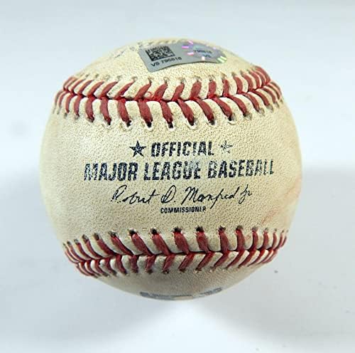 2021 Washington Nationals no jogo Rockies Colorado usou beisebol branco vs795818 - Baseballs usados ​​para jogos usados