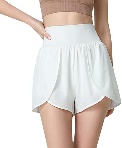 Shorts casuais para mulheres salão de cintura alta de verão
