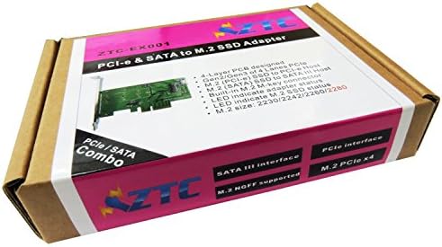 Cartão de Lightning ZTC M.2 NGFF SSD para PCI-E ou SATA III CARDE INTERNO. Até 1,6 GB/S no modelo PCIE de 4 faixas ZTC-EX001