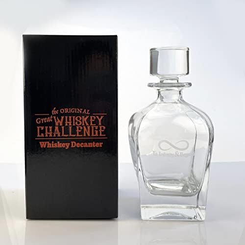 Great Whisky Challenge 'to Infinity & Beyond' Infinity Bottle Decanter - Whisky Bourbon Spirits Rum Vodka Glass 700ml