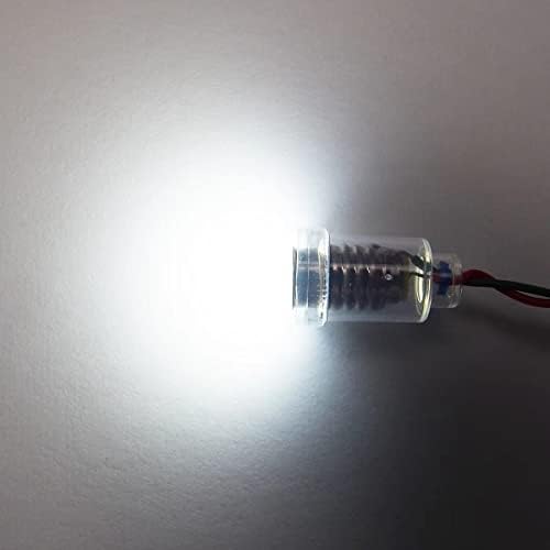 Gutreise E10 Bulbos LED 12V Branco frio, 10pcs AC/DC E10 LED LED MINIATURE LED
