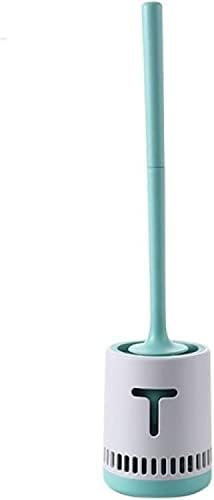 Pincel de vaso sanitário e conjunto de suporte, escova de vaso sanitário sem pincel de ângulo de ângulo de ângulo comprido
