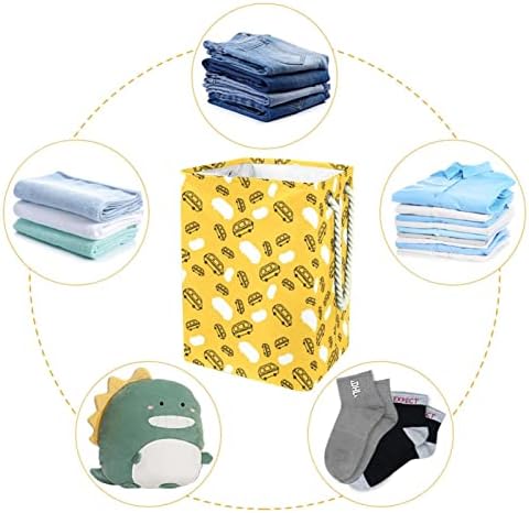 Cesta de lavanderia com alças cestas de lavanderia dobráveis ​​à prova d'água para caixas de armazenamento Buas organizadoras