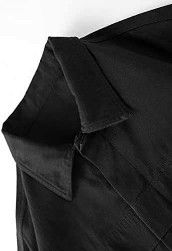 Jaquetas de jaqueta masculina para homens Slogan Slogan Patched Detalhe Double Pocket Drop Ombro Jacket sem pulôver