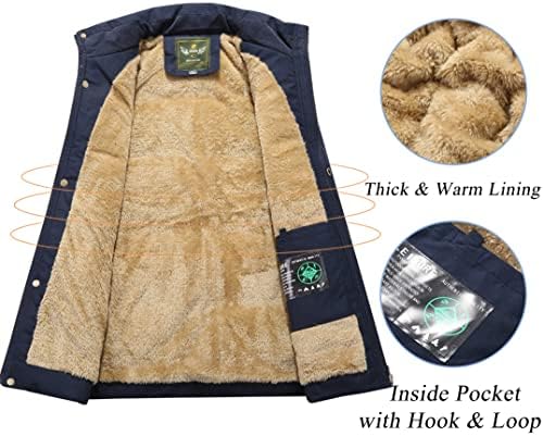 Colete de roupas externas masculinas para homens de inverno coletes de lã de lã de lã de lã de lã