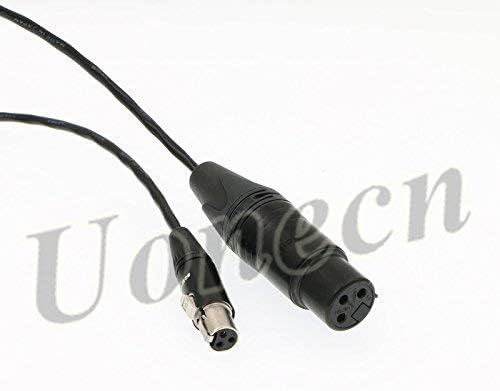 UONECN Mini XLR 3 pinos fêmea a 3 pinos plugue feminino xl2 ta3-f Adaptador de cabo de áudio Adaptador de vídeo Assistência de vídeo para dispositivos SD 442 688/788 20 ''