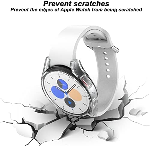 Protetor de tela RC-Z para Samsung Galaxy Watch 5/Galaxy Watch 4 44mm, pára-choques de TPU macio de 3 pacote cheia ao redor da capa de rosto de acessórios de substituição da caixa para a Samsung Galaxy Watch 5/Galaxy Watch 4 44mm