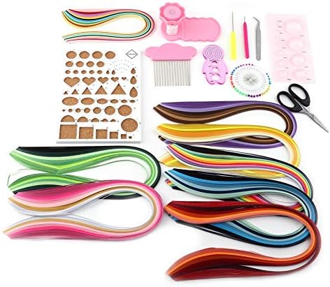 Ferramentas de quilling hztyyier ferramentas de papel quilling kit ferramentas acessórios conjunto com tiras de quilling