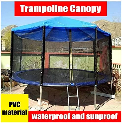 Canopy de trampolim Errej, capa de tampolim de 12 pés de trampolim com suporte superior, acessórios de trampolins à prova de chuva