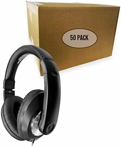 Hamiltonbuhl 50 pacote de fone de ouvido estéreo de luxo inteligente com controle de volume em linha e plugue USB