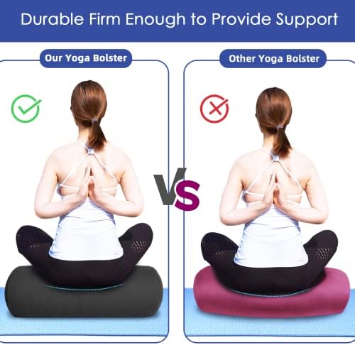 Feliz Yoga Bolster travesseiro de ioga retangular Pillow Almofada de meditação de suporte para ioga restaurativa Algodão travesseiro