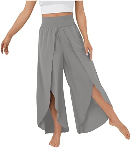 Calças de ioga de hiuara flare para mulheres de alta cintura barra