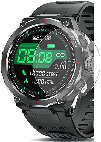 Protetor de tela de vidro temperado Puccy 3 Pack, compatível com Skykinger HM09 1.32 Smart Watch Smartwatch Protectors Guard