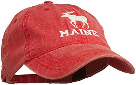 E4hats.com Maine State Moose Bordado Bandeado Tingido