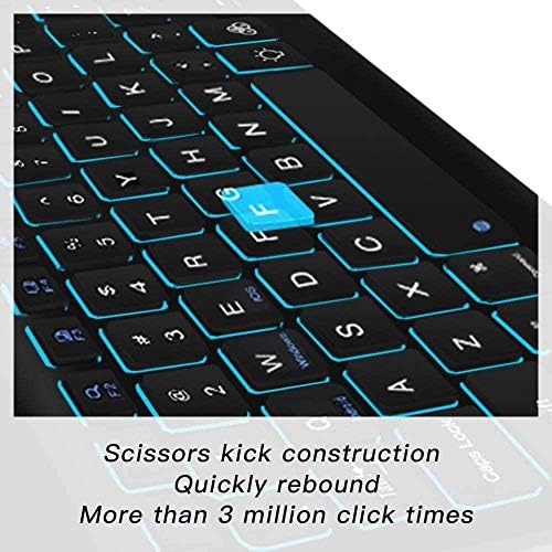 Teclado de ondas de caixa compatível com o teclado Blu G51 Plus - Slimkeys Bluetooth - com luz de fundo, teclado