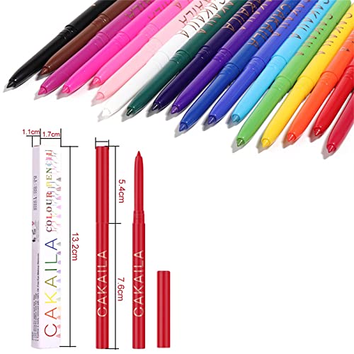 Lápis de delineador líquido colorido Zitiany Duramento da prova d'água Glide suavemente delineador macio fácil de colorir