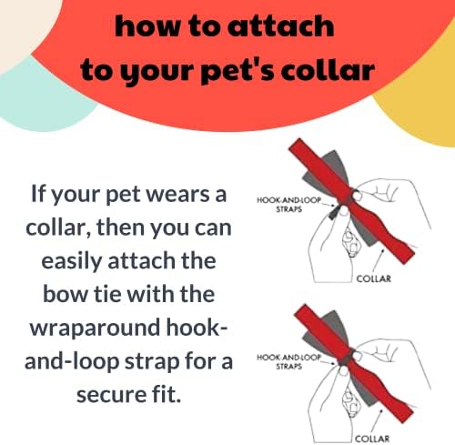 Huxley e Kent Bow Tie para animais de estimação | BONE-DANA RED | A fixação do colarinho de gravata borboleta de velcro | Diversão laços de arco para cães e gatos | Bonito, confortável e durável | H&K Biroga