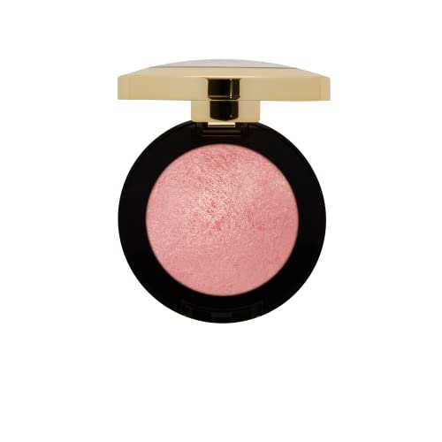 Milani Baked Blush - Dolce Pink Free Powder Blush - Shape, Contour & Destael Face para um acabamento cintilante ou fosco