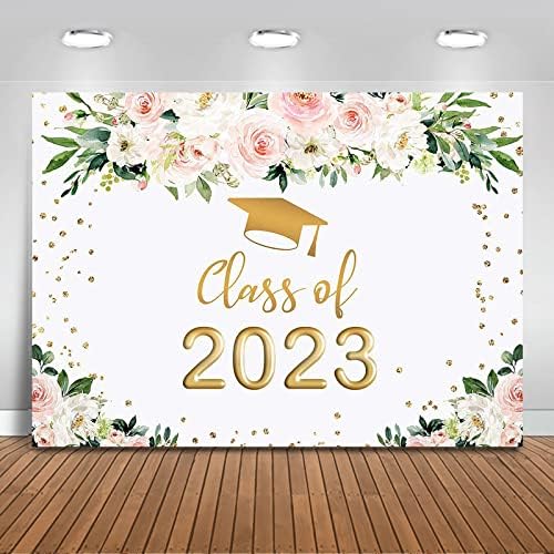 Mocsicka 2023 Festa de graduação Parabéns Parabéns Class de pós -graduação de 2023 pano de fundo de fotos Floral