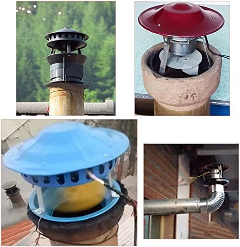 Fã da chaminé Darzys, exaustor de lareira, ventilador de combustão, indicador de chaminé, ventilador de exaustão de chaminé, para lareira/madeira/madeira telhado