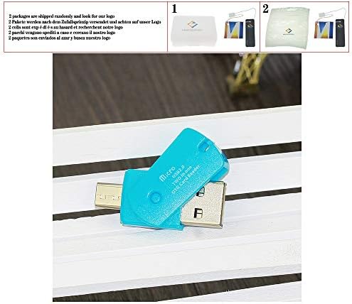 OTG Micro USB para USB 2.0 Micro SD TF Card Reader Adapter para smartphone para smartphone Android, branco
