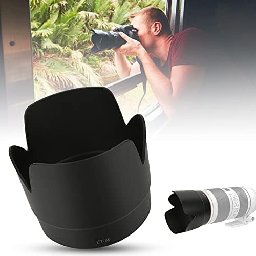 Yihexuankeji et -86 lente de plástico preto capuz para canon ef 70-200mm f2.8 é câmeras, amplamente utilizadas na fotografia de luz