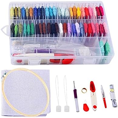 Yasez Cross Stitch Kit Tool Costing Pins Bordado de pano Bordado Gama completa de kit de bordado manual para adultos e crianças iniciantes