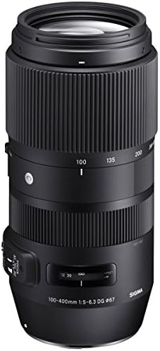 Sigma 100-400mm f/5-6,3 DG OS Lente HSM para Canon EF, pacote com kit de filtro Propttic de 67 mm, embrulho de lente,