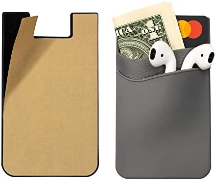 NUKE Armour Silicone Teller de cartão de telefone Double Slot Pocket, Grack na carteira, bolsa de cartão de crédito adesivo, compatível
