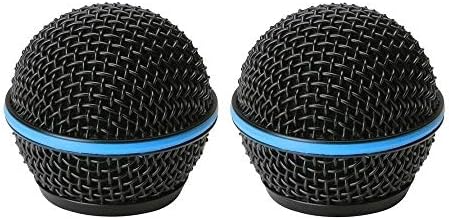 2 PCS Microfone grade de metal e pára -brisa de metal malha de cabeça de metal de esponja para microfone beta58