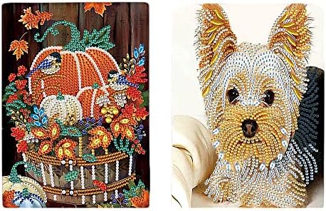 2Pack 5D Diamond Painting Notebook Pumpkin West Highland White Terrier Cover Journal Special for -for -the Diy Crystal Diamond