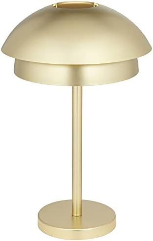 360 Iluminação Marlon Modern meados do século Lâmpada de mesa de sotaque 22 High Gold Metal Mushroom Dome Domem Domé Domagem para