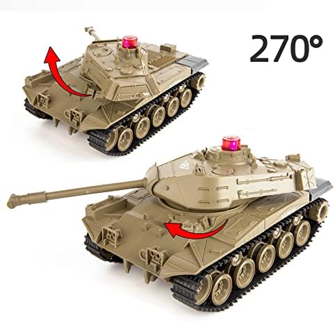 BDTCTK 1/30 M41A3 Tanque de batalha do Exército Americano, Tanque de Controle Remoto para Crianças, Tanques RC programáveis