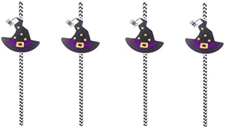 PretyZoom Design Holida de férias decorativo para suprimentos Hat Hat Witch Party Party Halloween tema de papel de bebida de