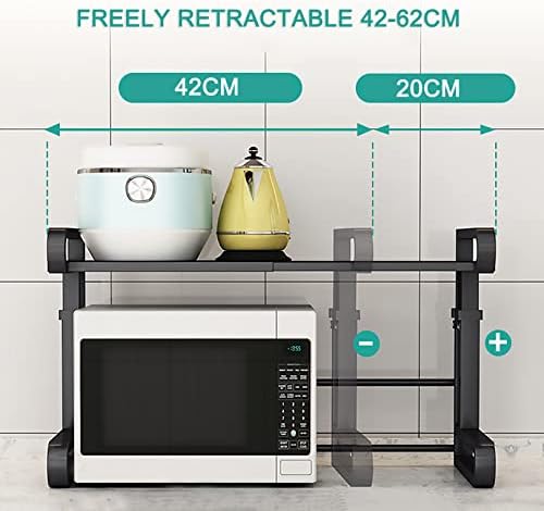 Expansível da prateleira de cozinha de cozinha Rack de organizador doméstico para economia de espaço para salas de rack （42 ~ 62x36x49.5cm)