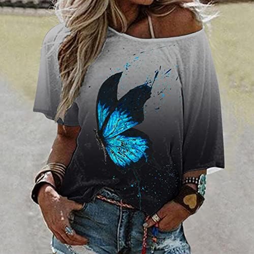 Camiseta super macia feminina mulher mulher boho top blusa de verão camiseta um ombro estampado floral de tamanho grande