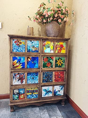 1,1lb Mosaico irregular de mosaico de cristal, pequenos mosaicos ladrilhos hobbies DIY Crianças artesanato de cristal artesanal