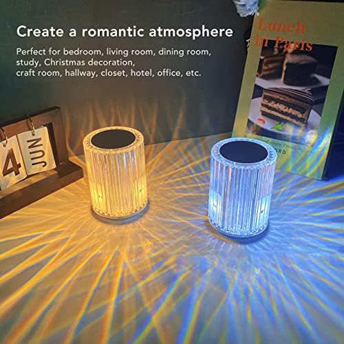 Lâmpadas de decoração de lâmpada de cristal lâmpadas de mesa de barra de mesa de mesa LED USB Rose presente Night Table Light Line