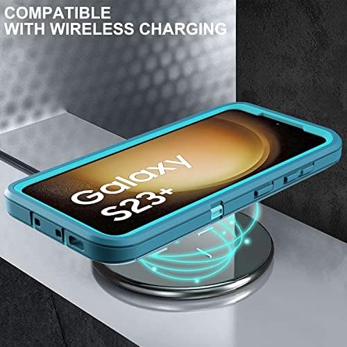 Hong-Amy para Caso Galaxy S23 Plus, Case Samsung Galaxy S23 Plus com Protetor de tela TPU flexível de auto-cura [2 pacote],