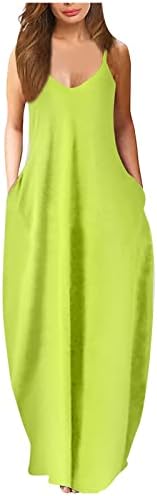 Vestidos de verão de Cucuham para mulheres 2023 Moda casual Plus Tamanho Solid Solid Round Peshen Suspender Colet A-Line