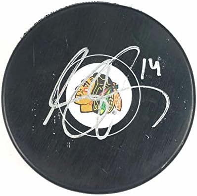 Boris Katchouk assinou hóquei Puck PSA/DNA Chicago Blackhawks autografados - Pucks autografados da NHL