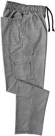 Uniformes naturais Classic Houndstooth Chef Pants- algodão com Qtys multifacas disponíveis